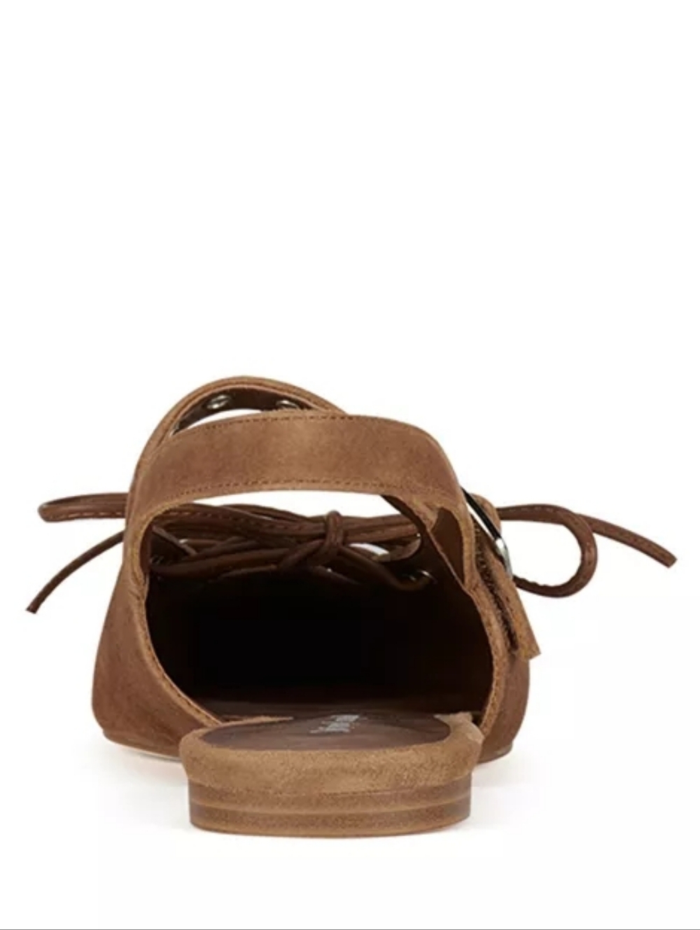 Jeffrey Campbell Women's Suede Geralt Tie Slingback Flats. Size 11. Color Brown - Picture 4 of 11